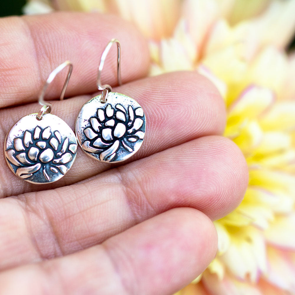 Lotus Awakening Earrings-Terra Rustica Jewelry