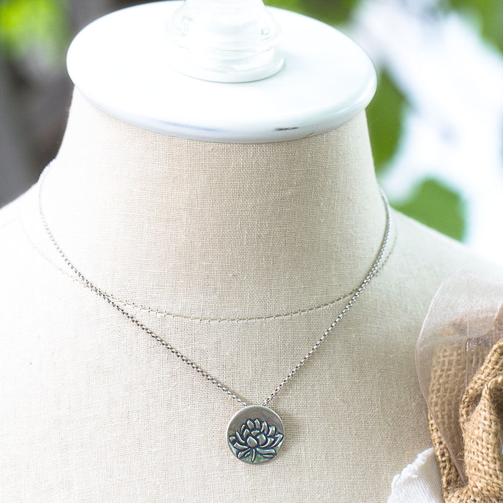 Lotus Awakening Necklace-Terra Rustica Jewelry