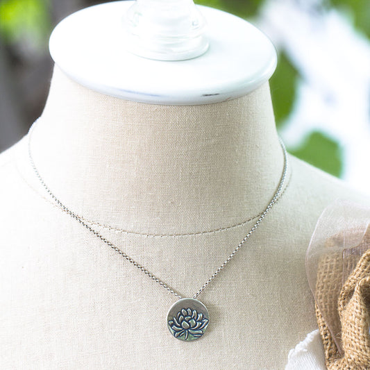 Lotus Awakening Necklace-Terra Rustica Jewelry