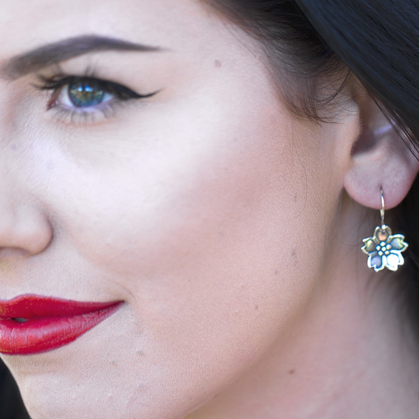 Sakura Cherry Blossom Earrings-Terra Rustica Jewelry