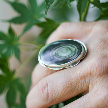 Forest Green Royal Imperial Jasper Ring-Terra Rustica Jewelry