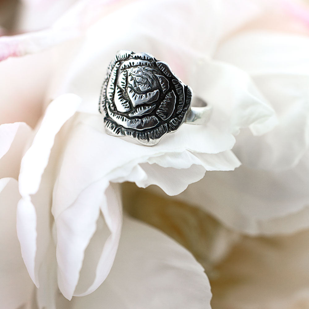 Peony Flower Ring-Terra Rustica Jewelry