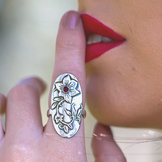 Hibiscus Flower Ring-Terra Rustica Jewelry